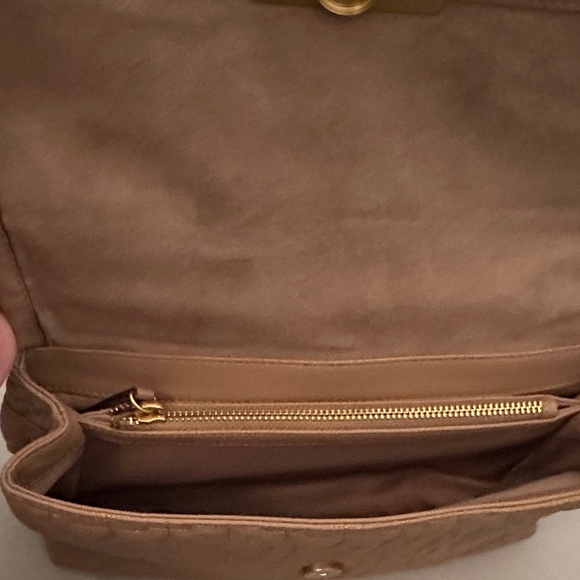 Antonio Melani Tan Quilted Chain Shoulder Bag - Picture 4 of 5